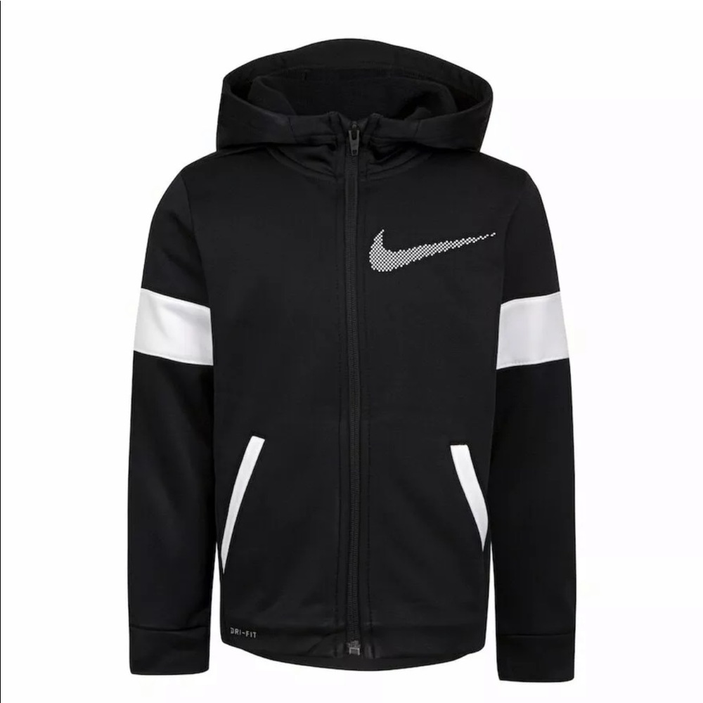 NIKE $44 Boys Therma Graphic Full-Zip HOODIE